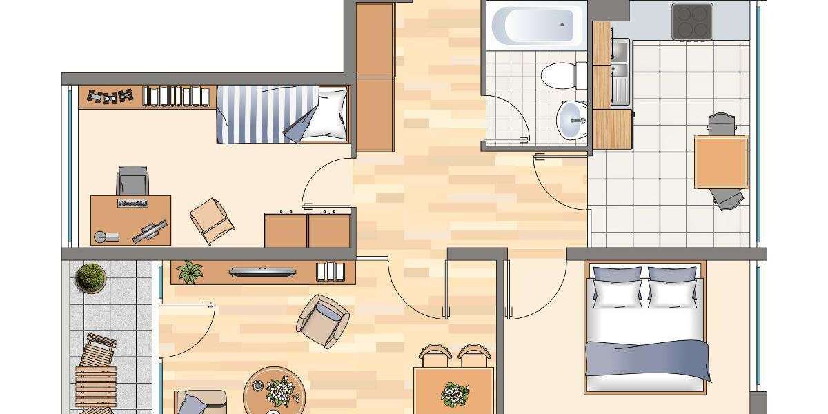 Etagenwohnung Dortmund Hörde - 3 Zimmer, 75 m&sup2;, 394&euro; | Angebot:27427097