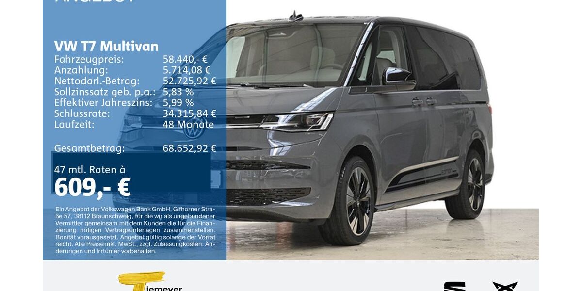 VW T7 Multivan 6.800 km 57.310 &euro; Lüdenscheid 58513