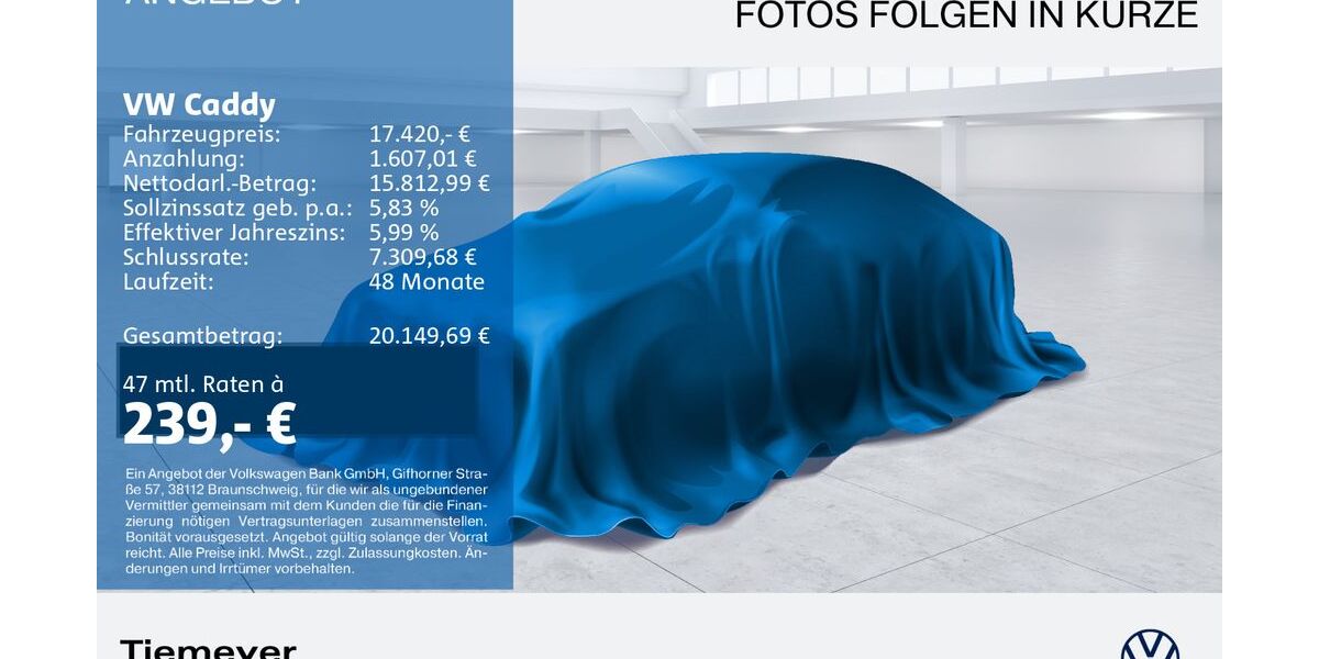 VW Caddy 57.482 km 15.720 &euro; Lüdenscheid 58513